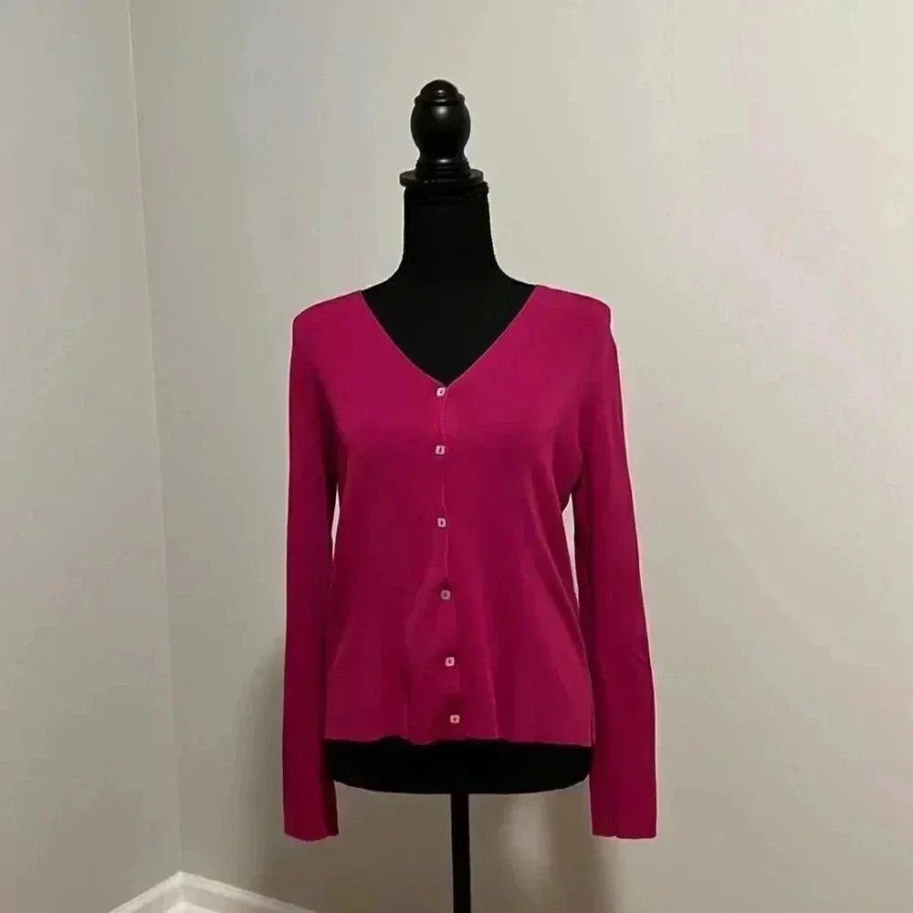 Pink long sleeve button down Joseph A top